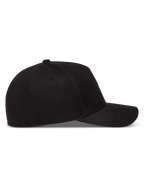 Alpinestars County Canvas Cappello, cappello nero con visiera curva e corona strutturata, vista laterale, tessuto oxford peached.