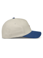 Alpinestars County Canvas Cappello, cappello sportswear sabbia e blu con visiera curva e corona strutturata, tessuto Oxford
