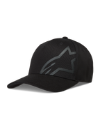Alpinestars Maze cappello, cappello da baseball nero in twill con logo Astars testurizzato, visiera curva e retro flessibile