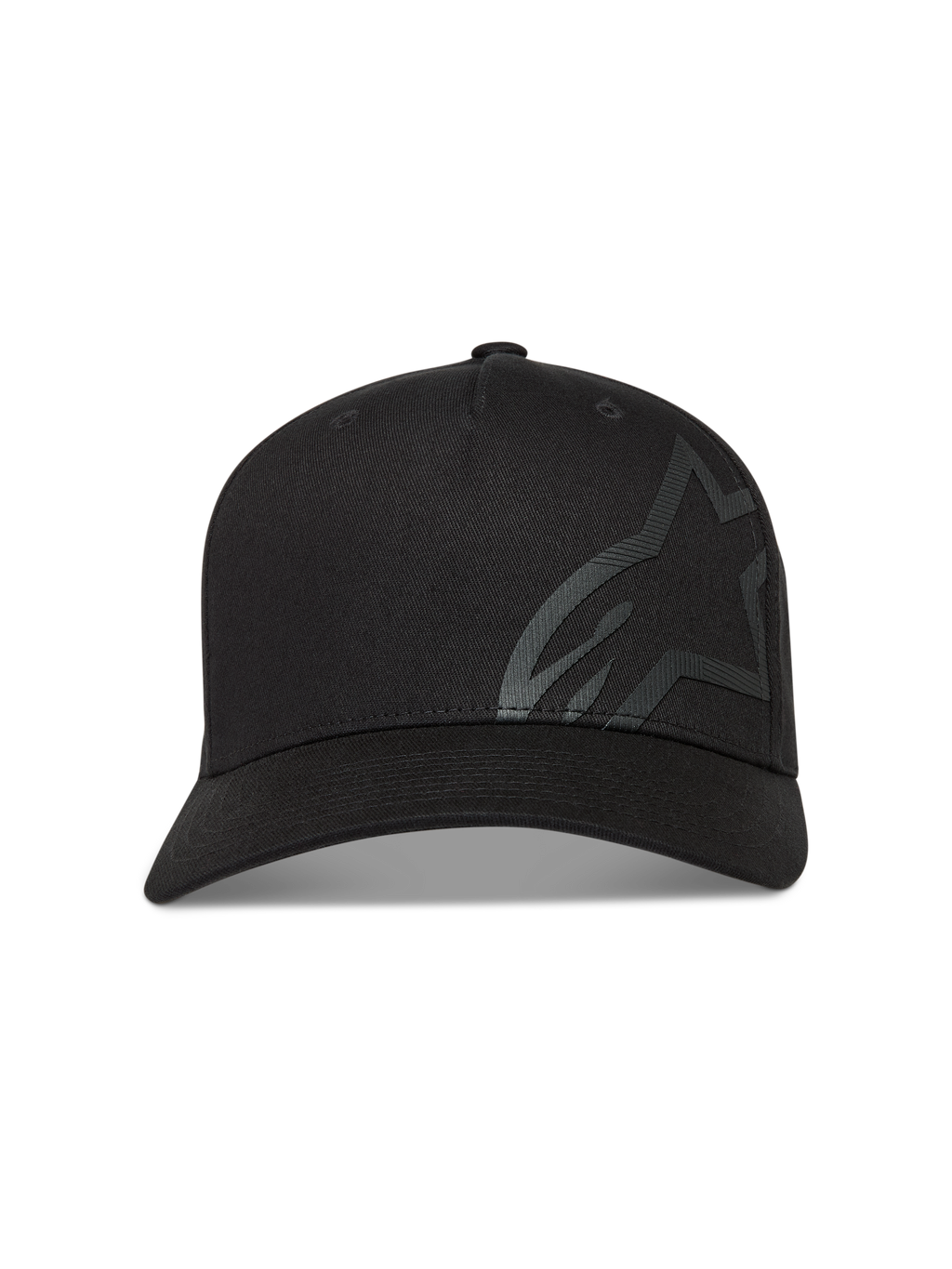 Alpinestars Maze Cappello, cappello sportswear in twill nero con visiera curva e grande logo Astars testurizzato, abbigliamento casual motorsport