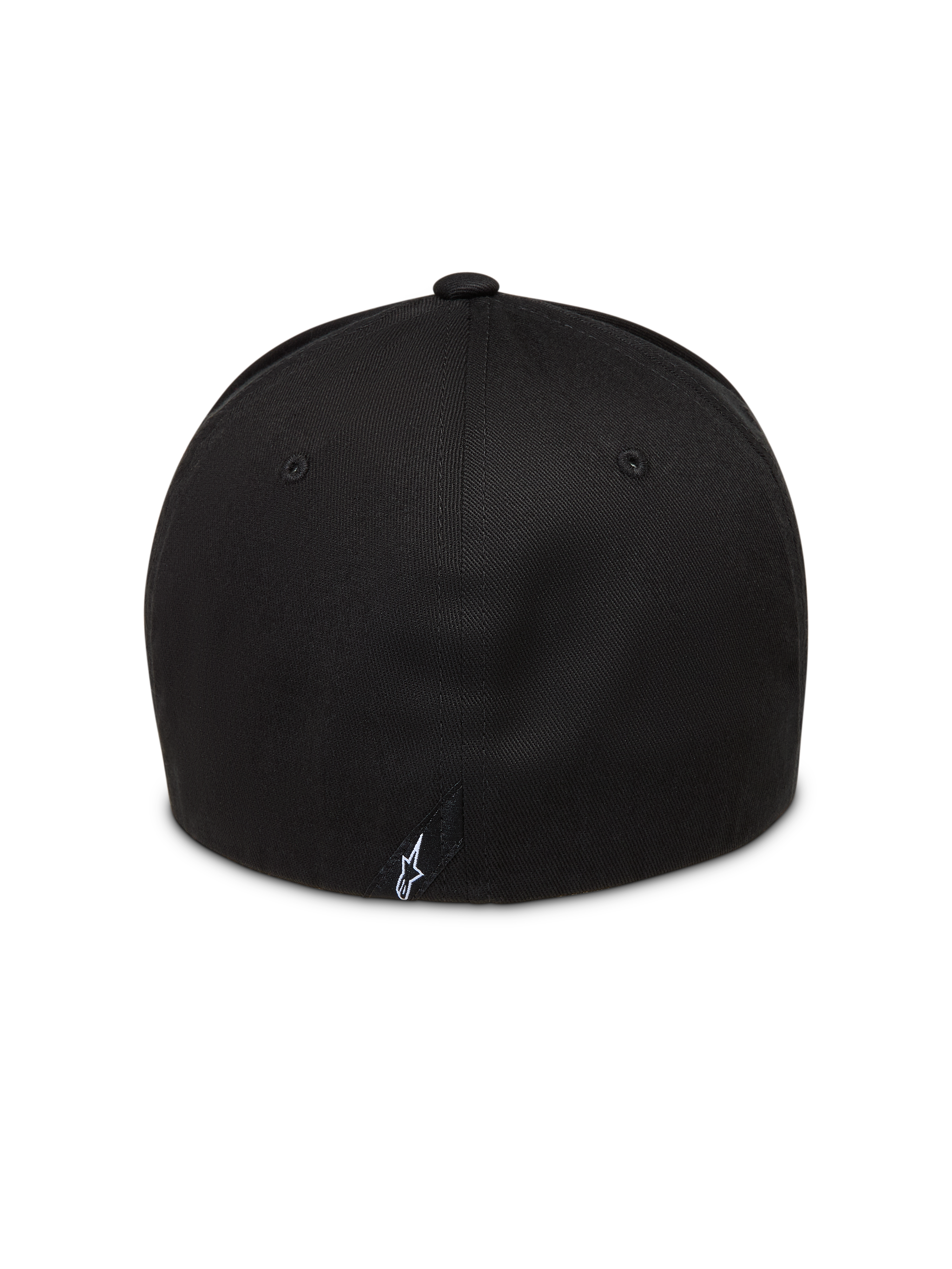 Alpinestars Maze Cappello, cappello nero in twill con retro flessibile, corona strutturata e piccolo logo bianco sul retro