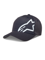 Alpinestars Maze Cappello, cappellino sportswear grigio scuro con visiera curva e logo Astars corp shift bianco testurizzato.