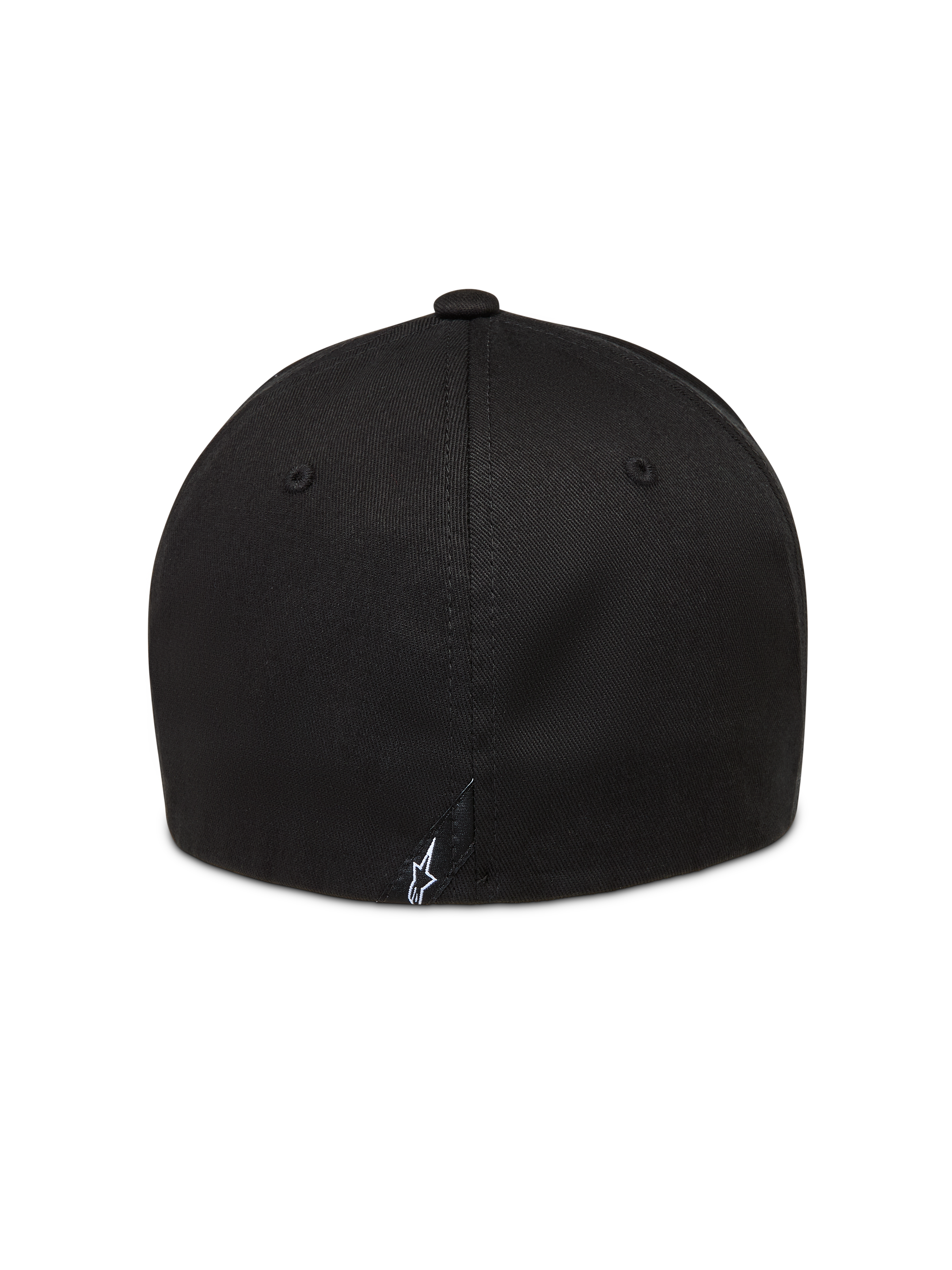 Alpinestars Arclight Cappello, cappello nero con corona strutturata e piccolo logo Astars bianco ricamato sul retro