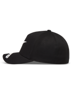 Alpinestars Arclight Cappello, cappello da baseball nero sportswear, vista laterale con logo bianco e visiera curva