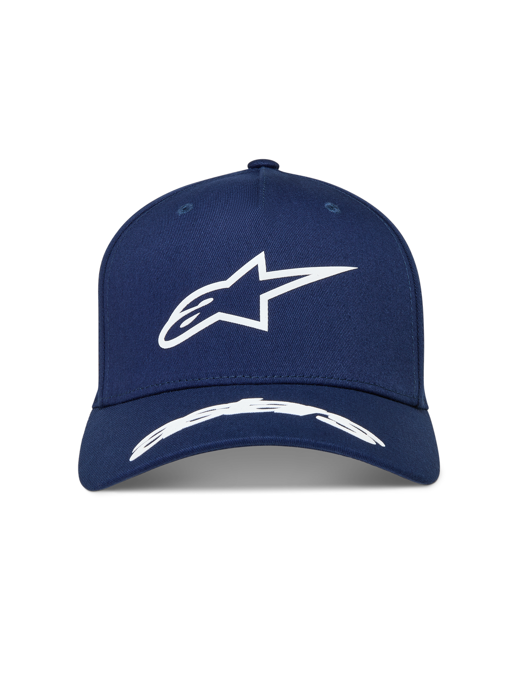Alpinestars Arclight Cappello, cappello sportswear blu con logo Astars bianco in rilievo, corona strutturata e visiera curva