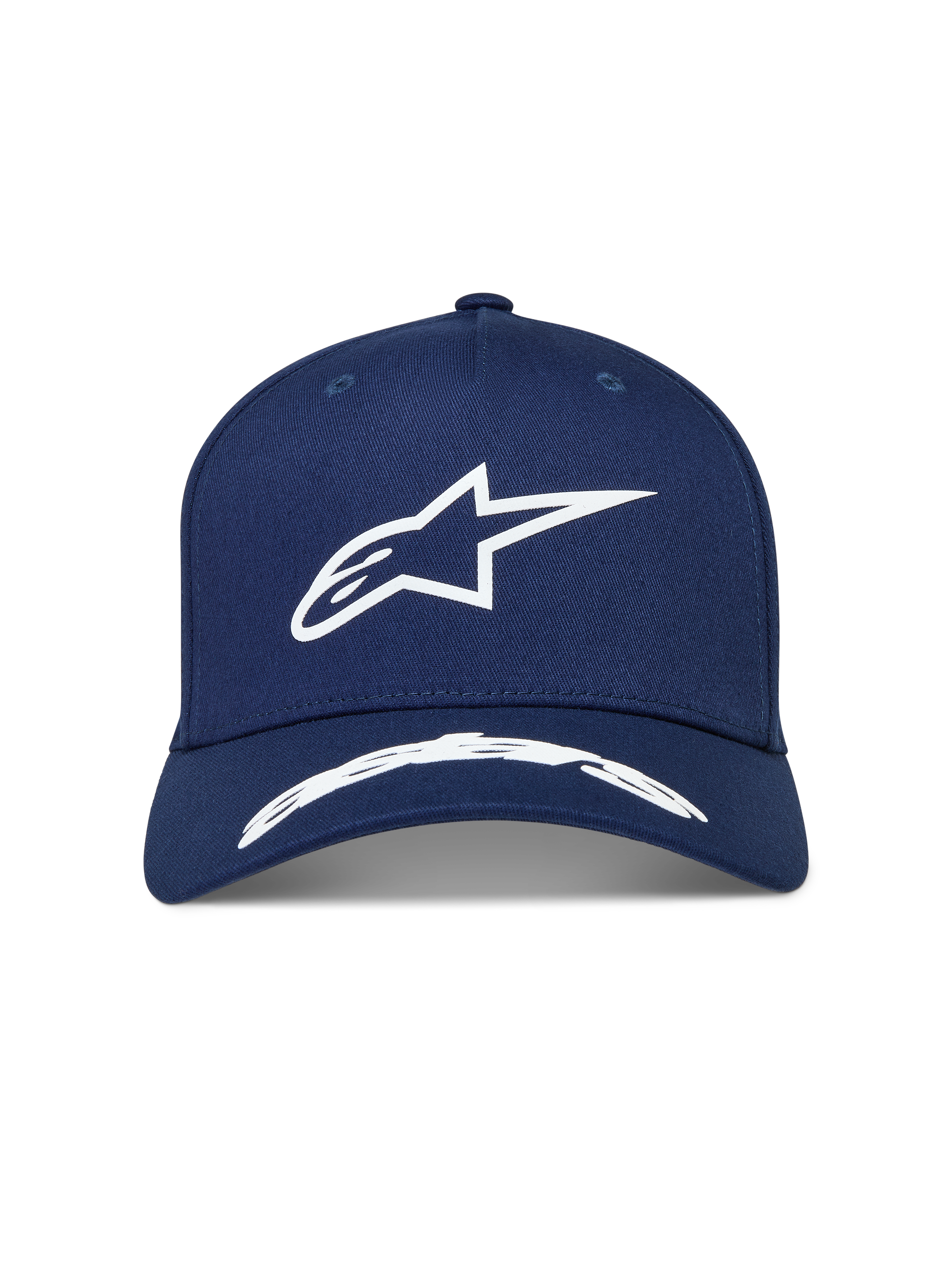 Alpinestars Arclight Cappello, cappello sportswear blu con logo Astars bianco in rilievo, corona strutturata e visiera curva