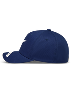 Alpinestars Arclight Cappello, cappello blu con visiera curva e logo bianco, profilo laterale