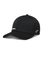Alpinestars Points Cappello, cappello da sportswear nero in nylon tactel con loghi bianchi stampati in HD e vestibilità flex back