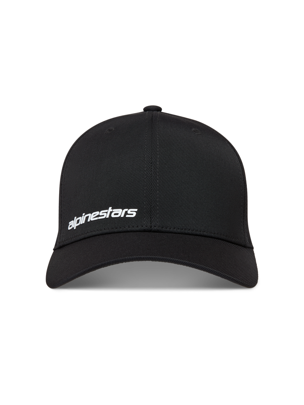 Alpinestars Points Cappello, cappello da baseball nero in nylon tactel con logo Alpinestars bianco in stampa HD
