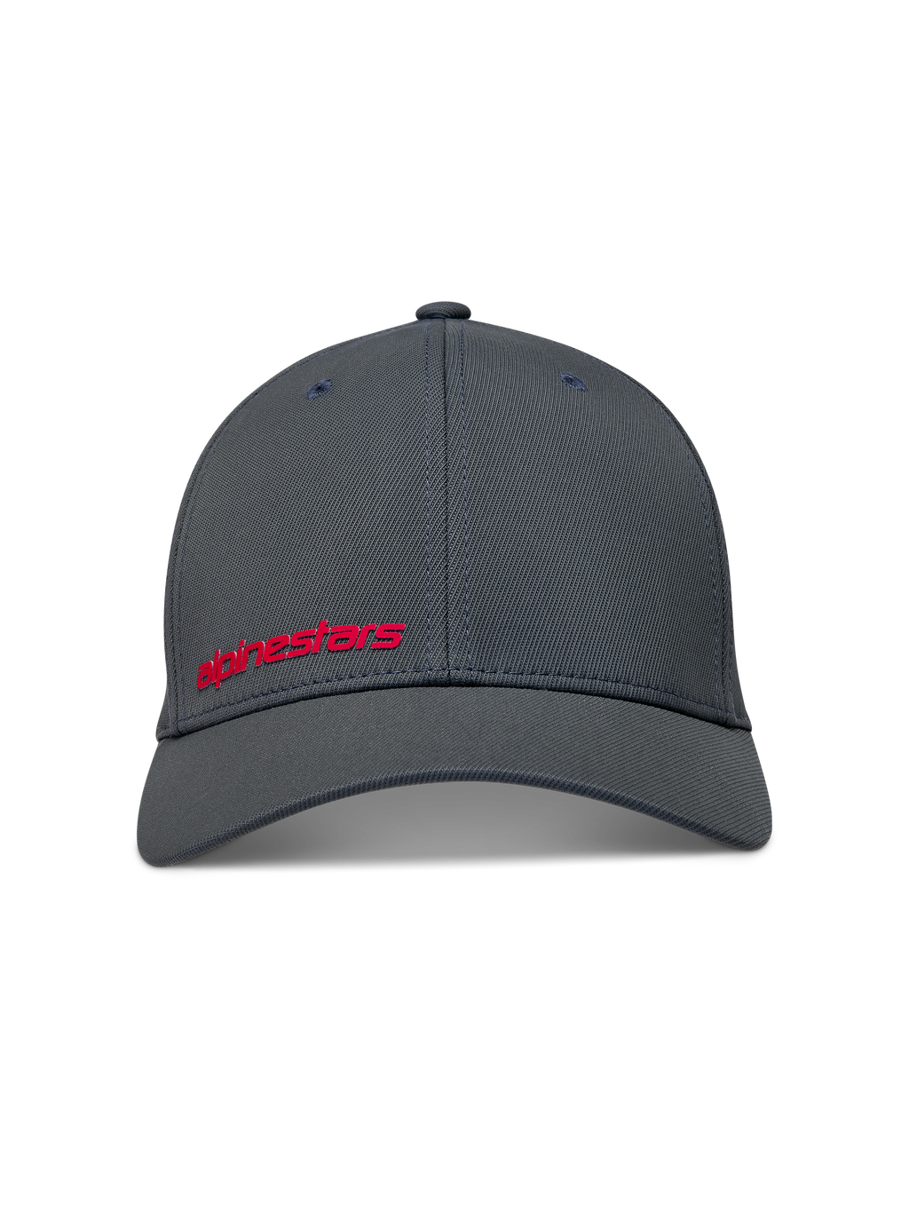 Alpinestars Points Cappello, cappello da baseball in nylon tactel grigio scuro, logo Alpinestars rosso stampato in HD sul davanti, stile casual motorsport