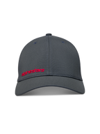 Alpinestars Points Cappello, cappello da baseball in nylon tactel grigio scuro, logo Alpinestars rosso stampato in HD sul davanti, stile casual motorsport