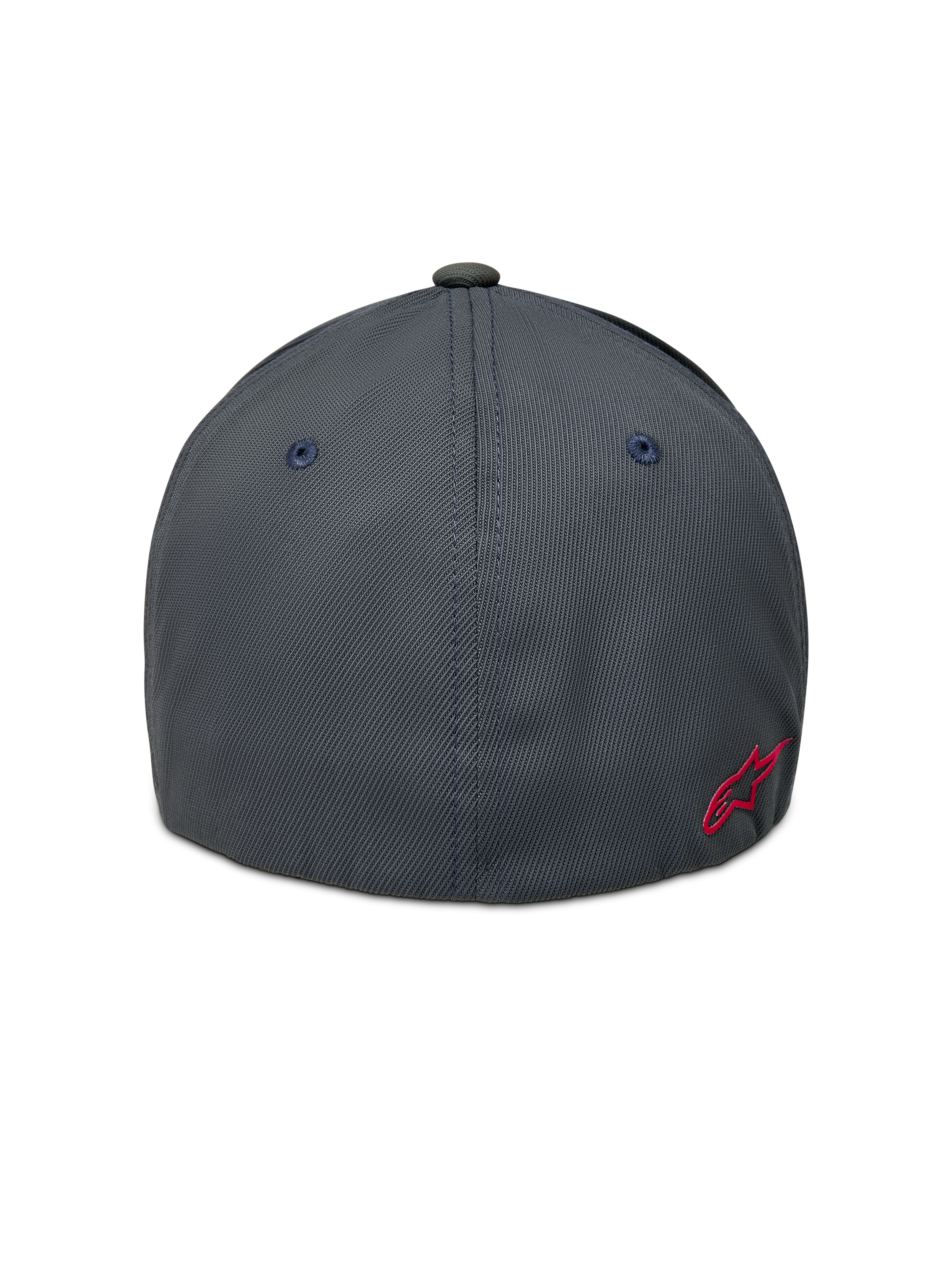 Alpinestars Points Cappello, cappello sportswear flex-back grigio scuro con logo rosso sul retro, in nylon tactel