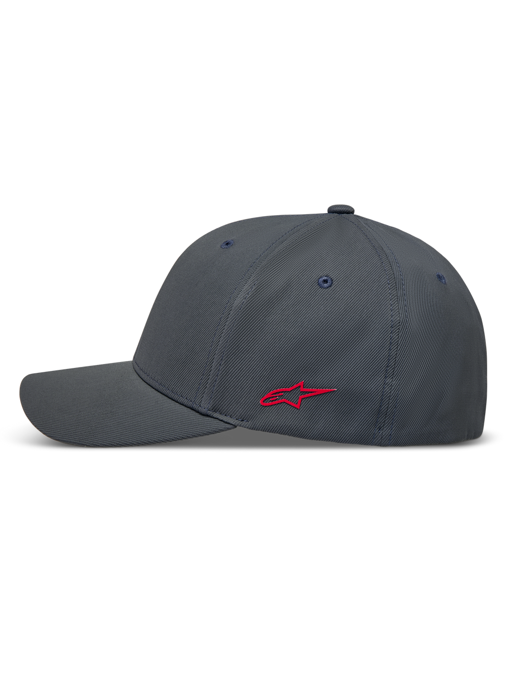 Alpinestars Points Cappello, cappello grigio scuro con logo Astars rosso laterale, in nylon tactel e design flex back