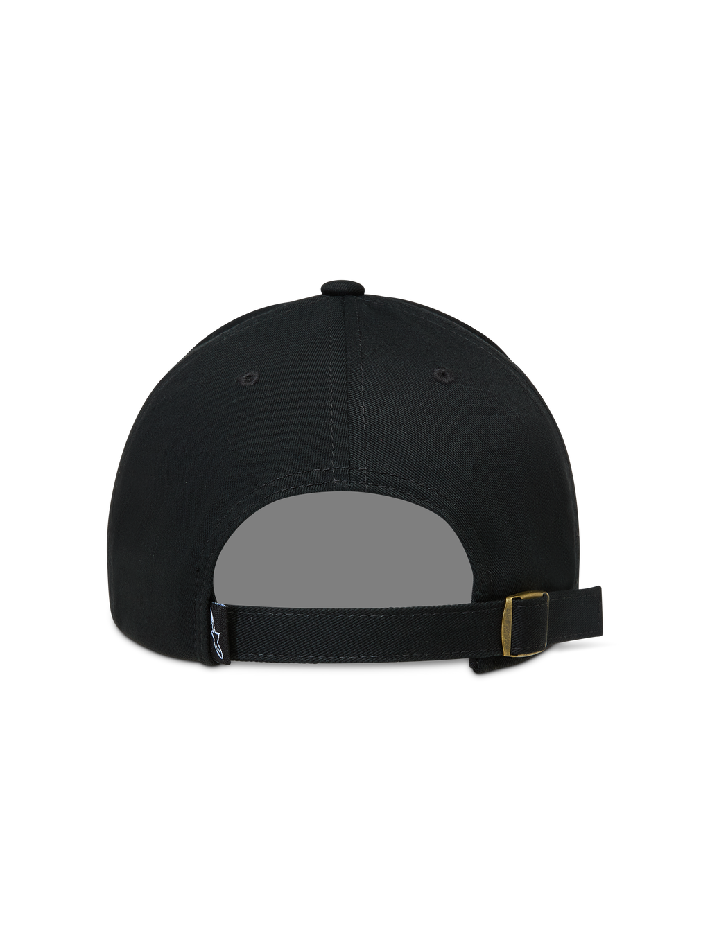 Alpinestars Explorer Strapback Cappello, nero, vista posteriore con cinturino regolabile e fibbia in metallo color oro.