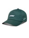 Alpinestars Explorer Strapback Cappello, cappello sportswear in twill verde con ricamo Astars bianco e visiera curva