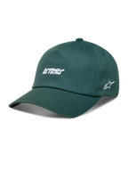 Alpinestars Explorer Strapback Cappello, cappello sportswear in twill verde con ricamo Astars bianco e visiera curva