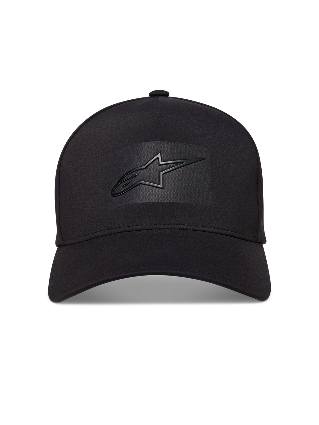 Alpinestars Algo Perf Adjustable Cappello, cappello sportivo nero con visiera curva e logo Astars a saldatura sonica.