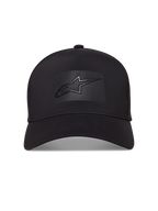 Alpinestars Algo Perf Adjustable Cappello, cappello sportivo nero con visiera curva e logo Astars a saldatura sonica.