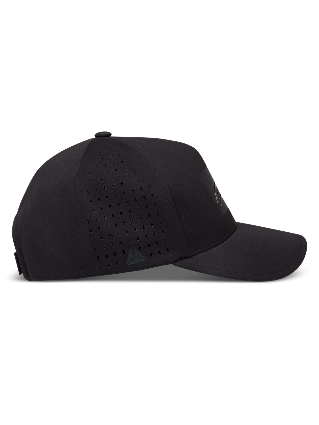 Alpinestars Algo Perf Adjustable Cappello, cappello sportivo con visiera curva, nero, in tessuto tecnico con perforazione laterale.