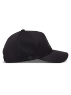 Alpinestars Algo Perf Adjustable Cappello, cappello sportivo con visiera curva, nero, in tessuto tecnico con perforazione laterale.