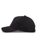 Alpinestars Algo Perf Adjustable Cappello, nero, visiera curva e pannelli laterali perforati per la traspirabilità.