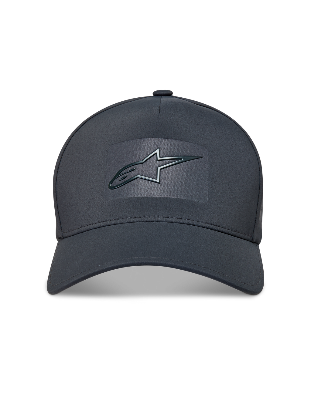 Alpinestars Algo Perf Adjustable cappello, grigio scuro in tessuto tecnico con logo Astars saldato e visiera curva