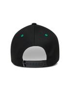 Alpinestars Retro Snapback Cappello, cappello sportswear nero e verde, vista posteriore con chiusura a scatto regolabile