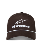 Alpinestars Combo Logo Snapback Cappello, cappello sportswear marrone con logo ricamato bianco e cordino sulla visiera curva