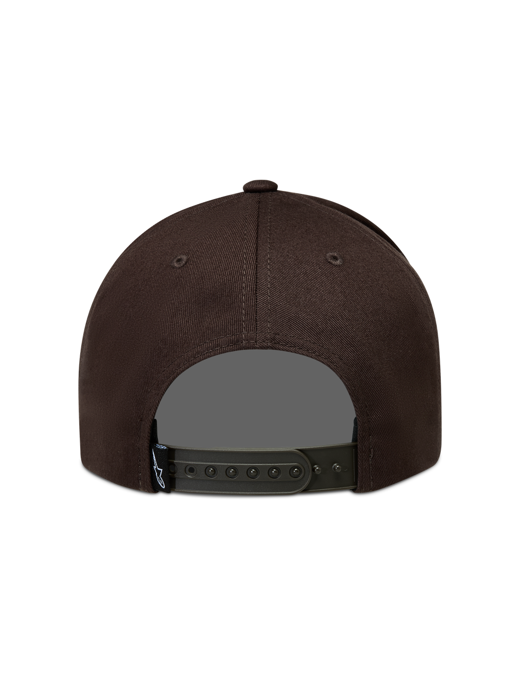 Alpinestars Combo Logo Snapback Cappello, cappello sportswear marrone con chiusura snapback regolabile, vista posteriore.