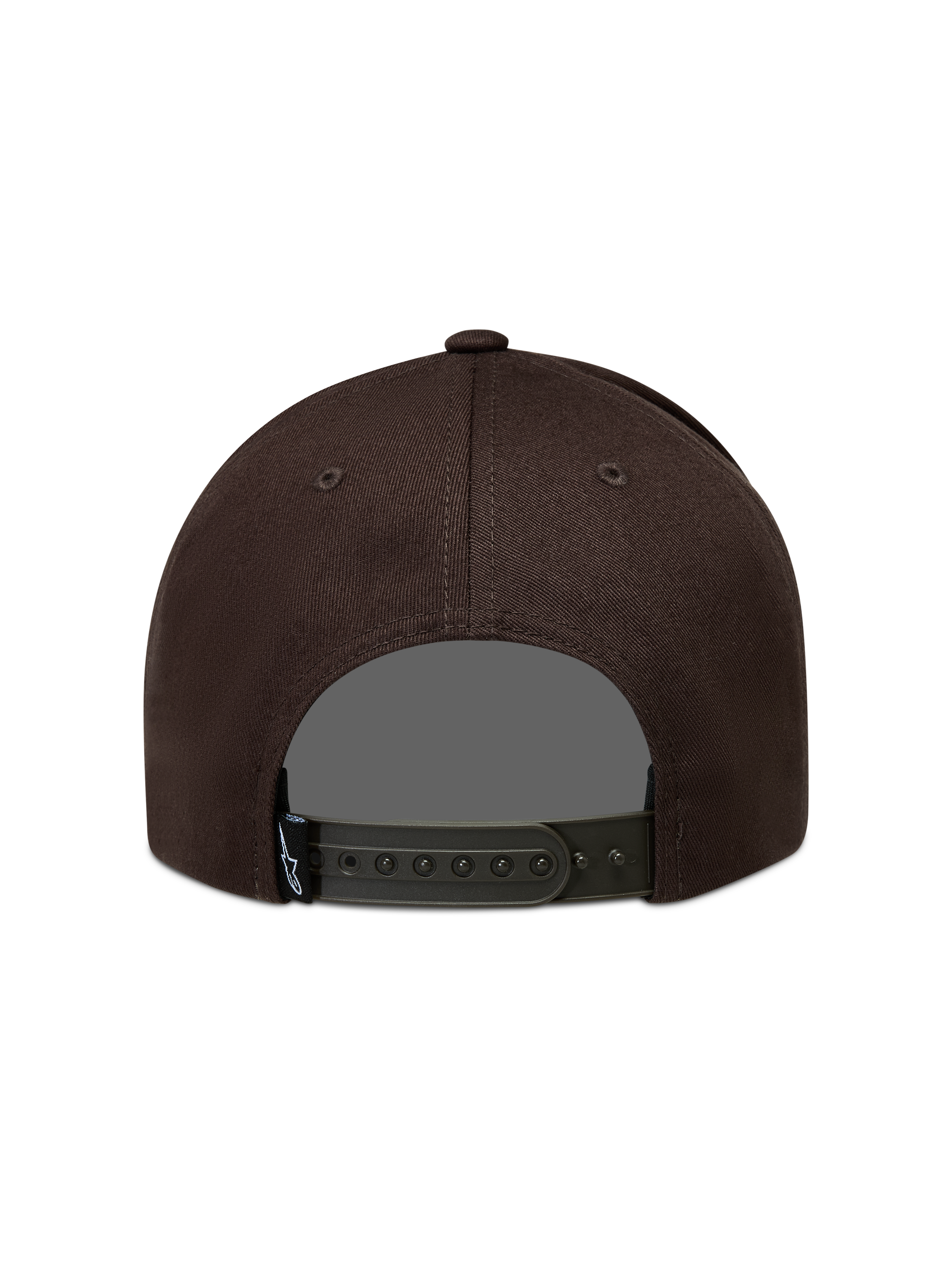 Alpinestars Combo Logo Snapback Cappello, cappello sportswear marrone con chiusura snapback regolabile, vista posteriore.