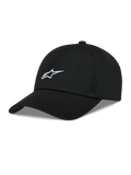 Alpinestars Dylan Dad Cappello, cappello nero in twill con logo Astars bianco ricamato e visiera curva.