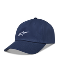 Alpinestars Dylan Dad Cappello, cappello sportivo in twill blu navy con visiera curva e logo Astars bianco ricamato.