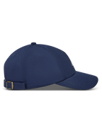 Alpinestars Dylan Dad Cappello, cappello in twill di cotone blu con visiera curva e chiusura a strappo, profilo laterale