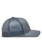 Alpinestars Augment Cappellino Trucker, cappello grigio da sportswear, vista laterale con retro in rete traspirante e visiera curva