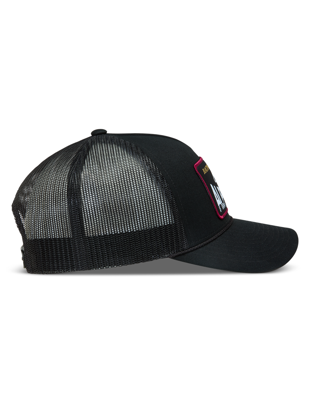 Alpinestars Hemmings Cappellino Trucker, cappello sportivo nero in twill e rete traspirante, vista laterale