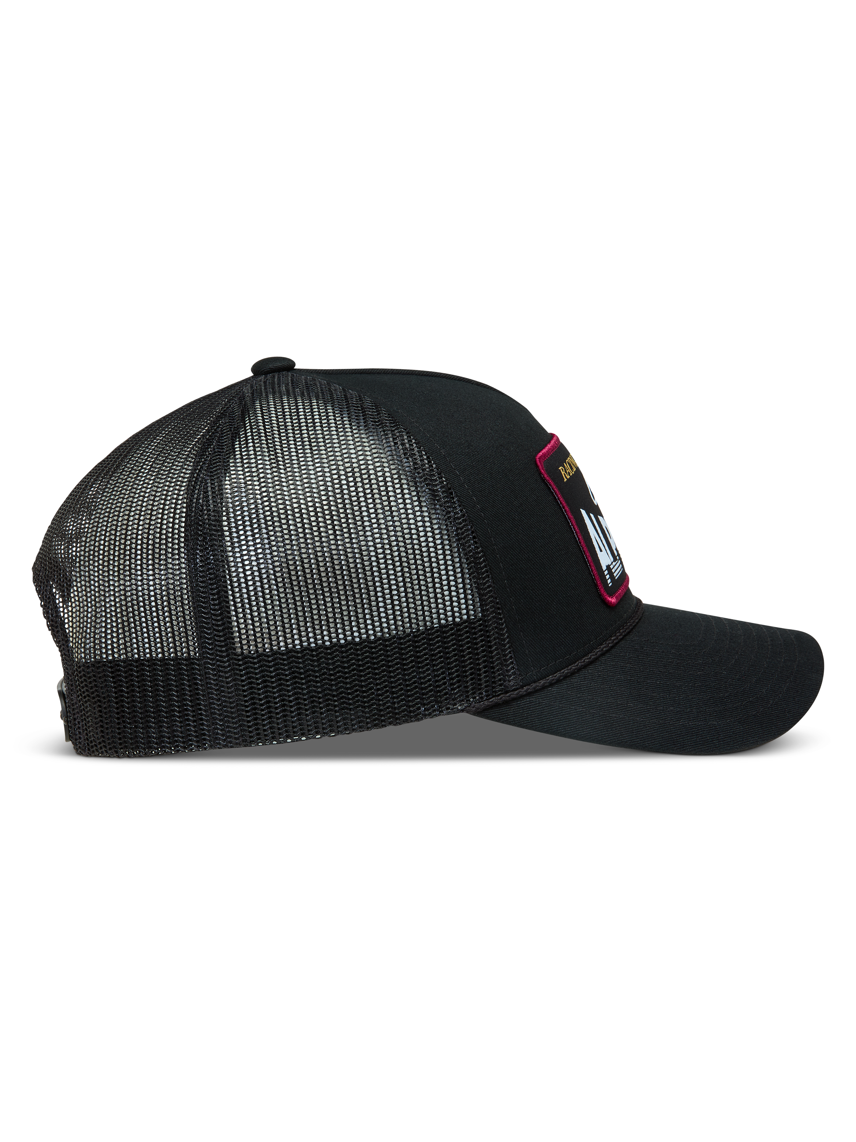 Alpinestars Hemmings Cappellino Trucker, cappello sportivo nero in twill e rete traspirante, vista laterale