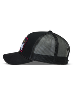 Alpinestars Hemmings cappellino trucker, cappello sportswear nero in twill e rete, patch logo tessuta, vista laterale