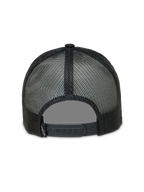 Alpinestars Baron cappellino trucker, vista posteriore, nero, rete in poliestere traspirante e chiusura snapback regolabile
