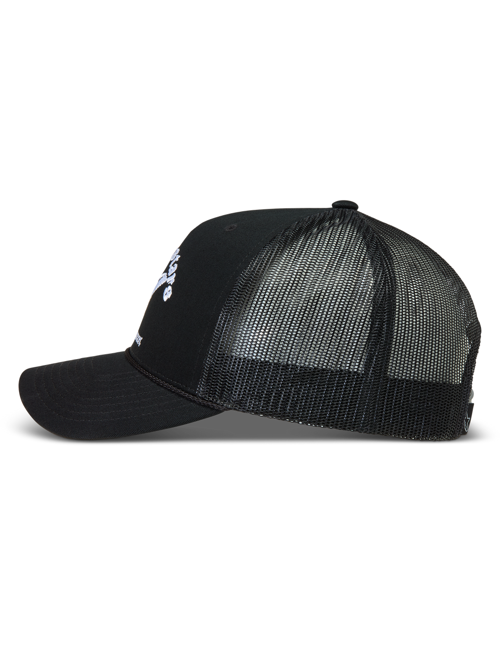 Alpinestars Baron Cappellino Trucker, cappello sportswear nero con rete traspirante, visiera curva e corona in twill.