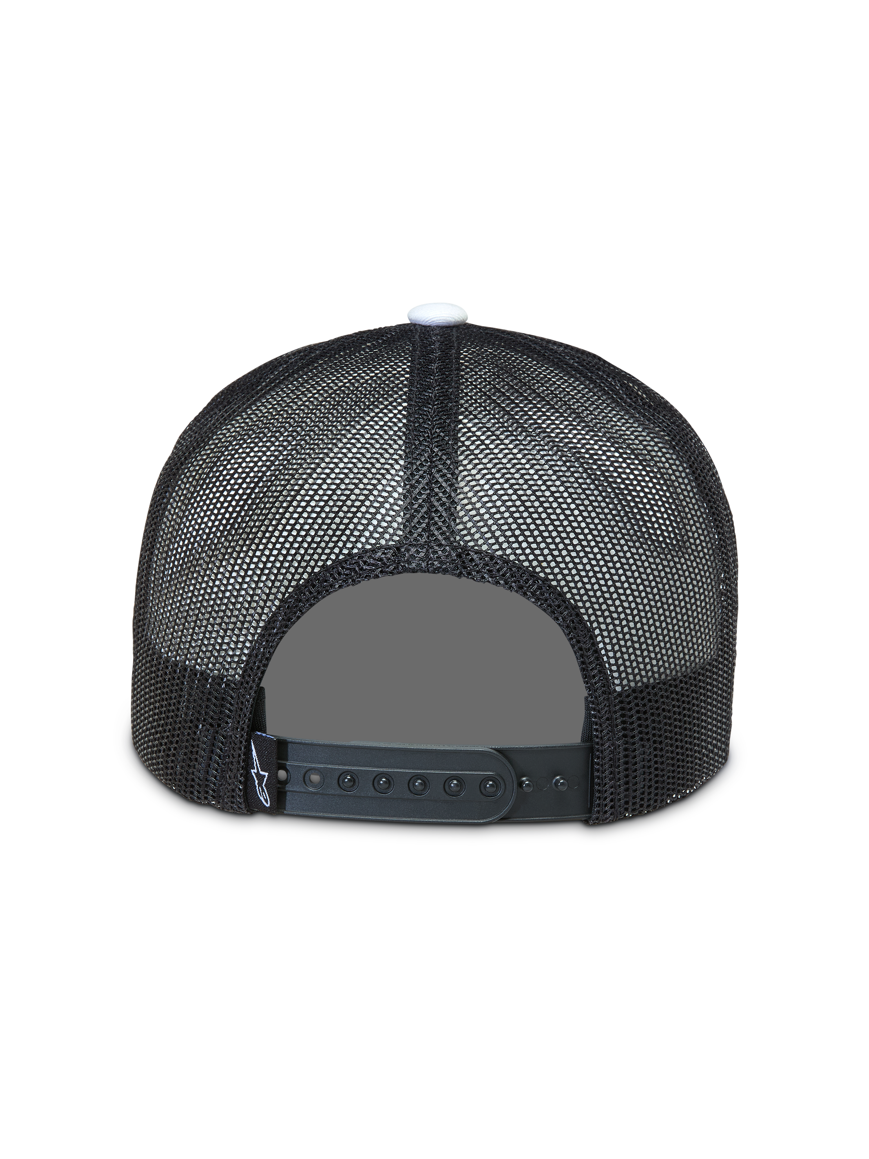 Alpinestars Gravel Cappellino Trucker, nero, retro in rete traspirante e chiusura snapback regolabile, vista posteriore