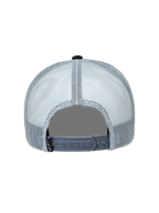 Alpinestars Gravel Cappellino Trucker, vista posteriore con rete grigia traspirante e chiusura snapback nera regolabile.