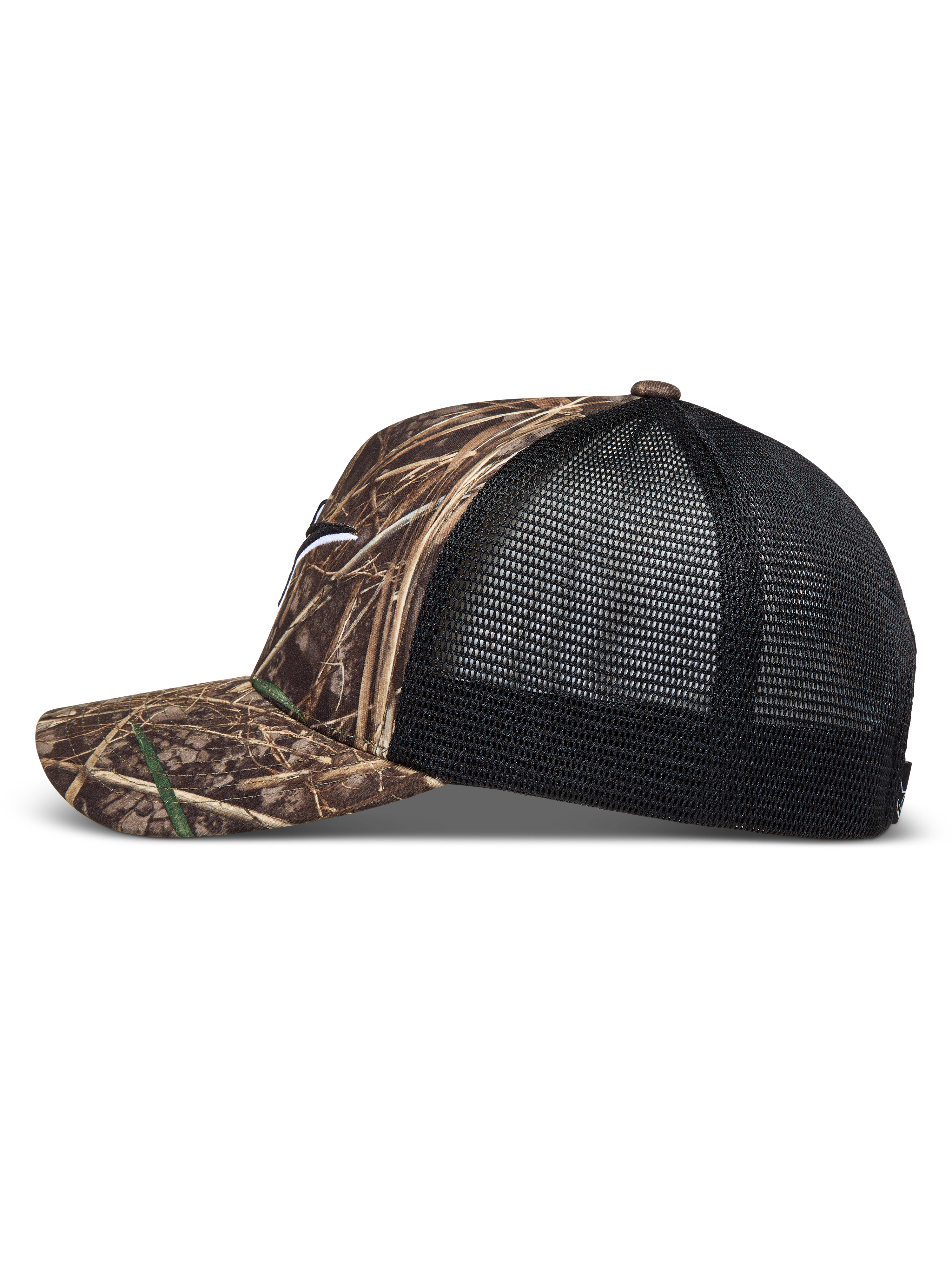 Alpinestars Thicket Realtree Cappellino Trucker, mimetico e nero, con visiera curva e pannelli posteriori in rete