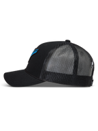 Alpinestars Meteorite Cappellino Trucker, cappello nero con retro in rete traspirante, visiera curva e corona strutturata.