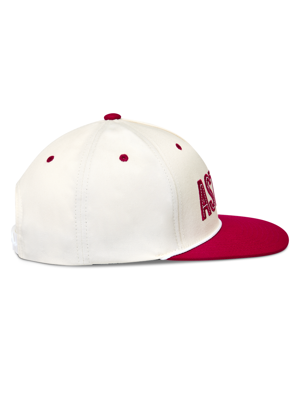 Alpinestars Stadium Snapback Cappello, cappello bianco e rosso con visiera piatta, profilo laterale in tessuto twill
