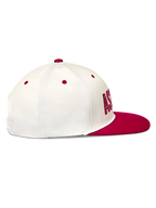 Alpinestars Stadium Snapback Cappello, cappello bianco e rosso con visiera piatta, profilo laterale in tessuto twill