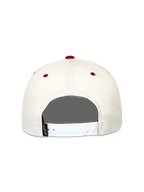 Alpinestars Stadium Snapback Cappello, cappello sportswear bianco crema e rosso con chiusura posteriore snapback regolabile bianca e fori di ventilazione rossi.