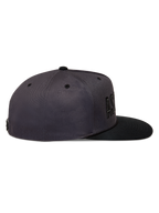 Alpinestars Stadium Snapback Cappello, cappello grigio scuro e nero con visiera piatta e corona strutturata, vista laterale