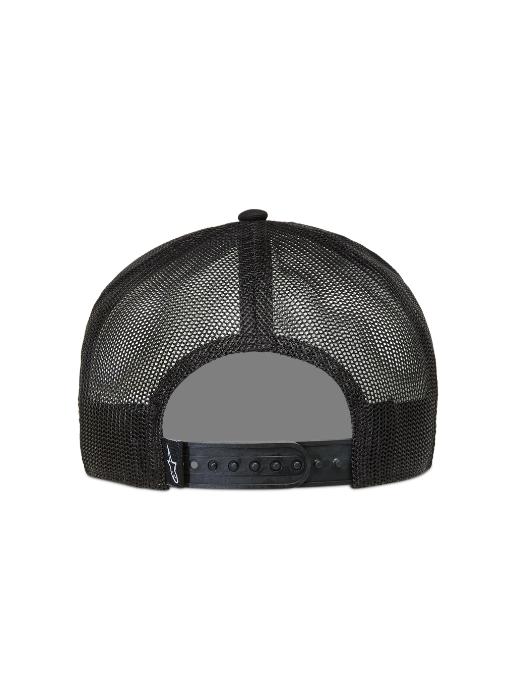 Alpinestars Ten cappellino trucker, cappello sportswear nero con rete traspirante, chiusura snapback e logo Astars.