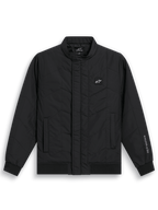 Alpinestars Precedent Jacket, giacca sportswear trapuntata ispirata alla F1, nero, con motivo trapuntato angolato, colletto basso, polsini e orlo a coste, patch logo sul petto e ricamo sulla manica, design casual ispirato al motorsport