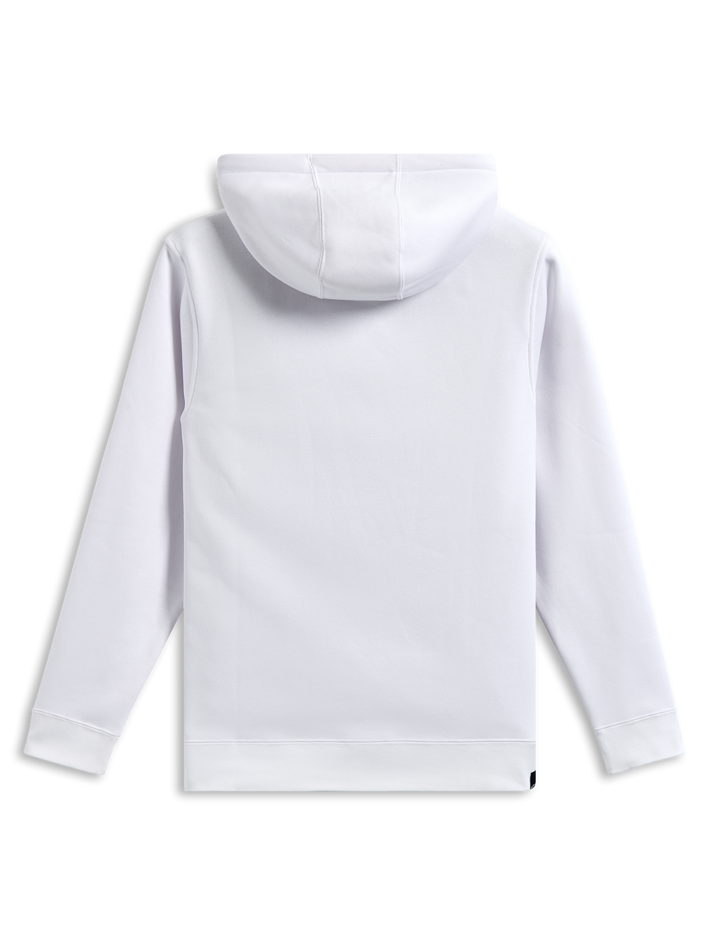 Felpa con cappuccio Alpinestars Blaze V3, vista posteriore, bianco tinta unita, felpa in pile modello pullover, maniche lunghe con polsini e orlo a costine, abbigliamento sportivo casual